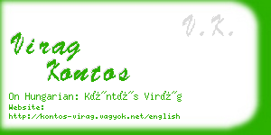 virag kontos business card